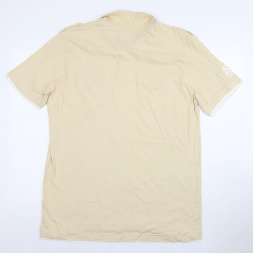 Vintage Edition Urban Spirit Men's Beige Polo Shirt XL 100% Cotton