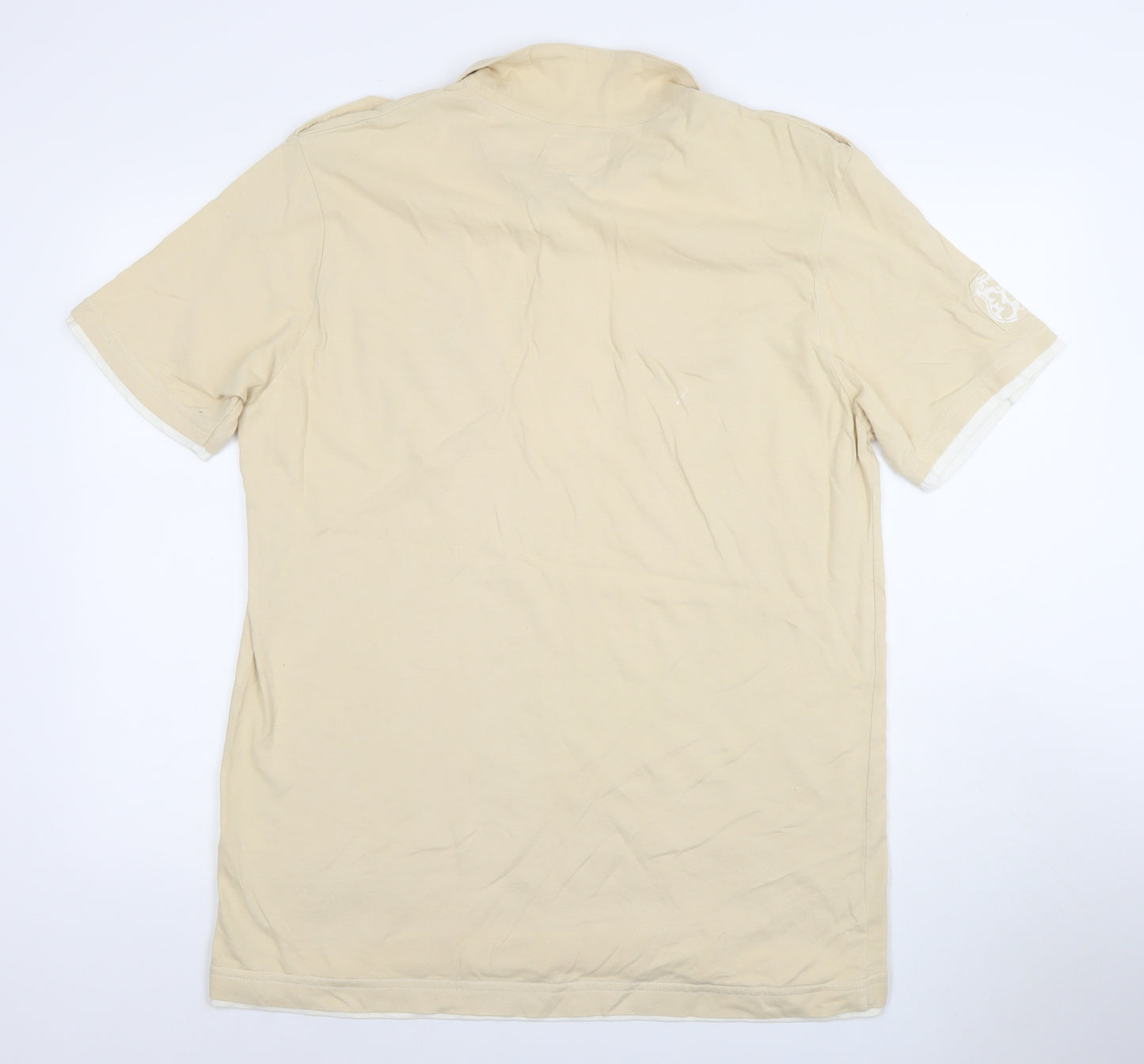 Vintage Edition Urban Spirit Men's Beige Polo Shirt XL 100% Cotton
