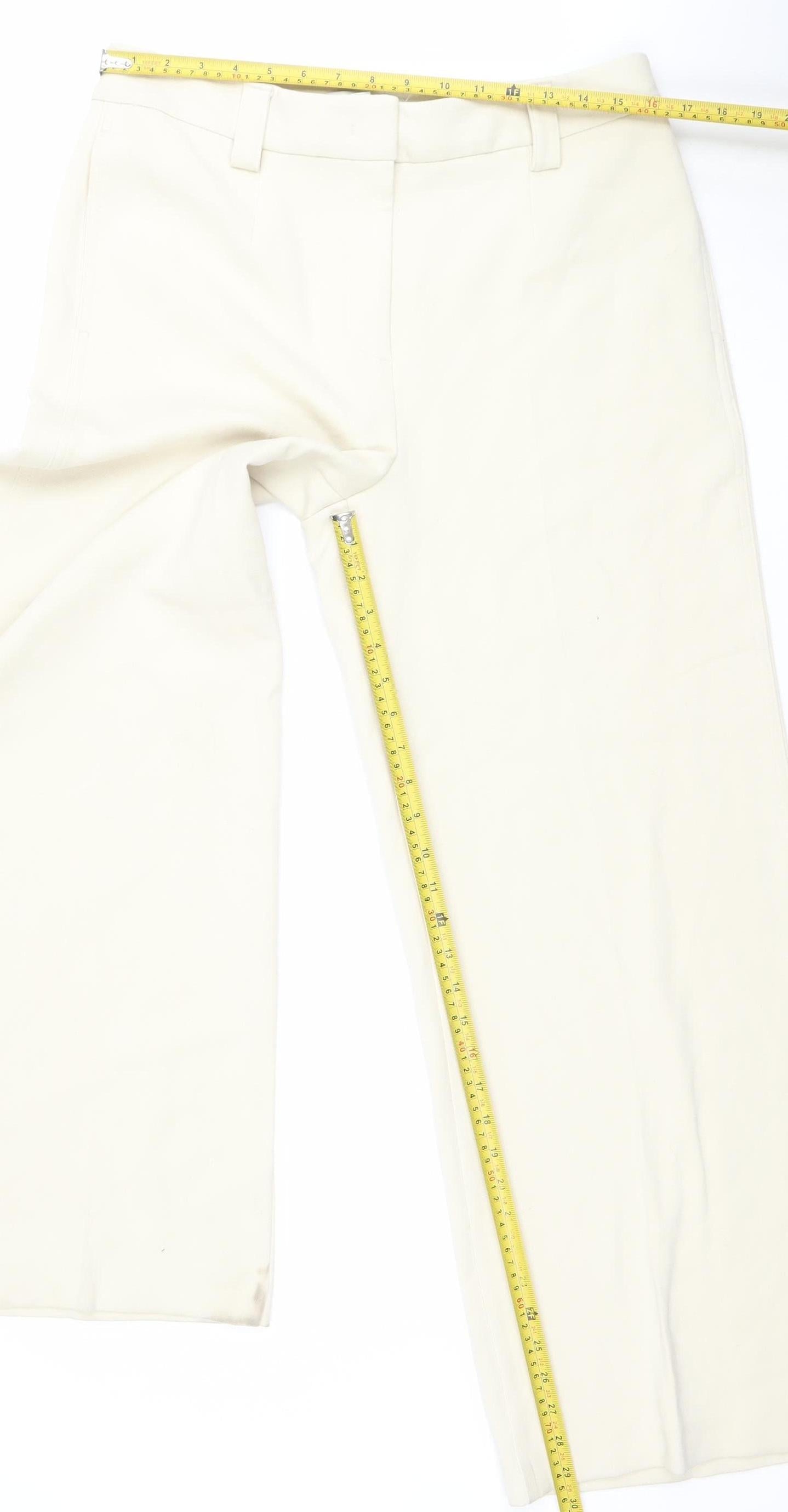 Marks and Spencer Women’s Beige Chino Trousers Size 14 Regular