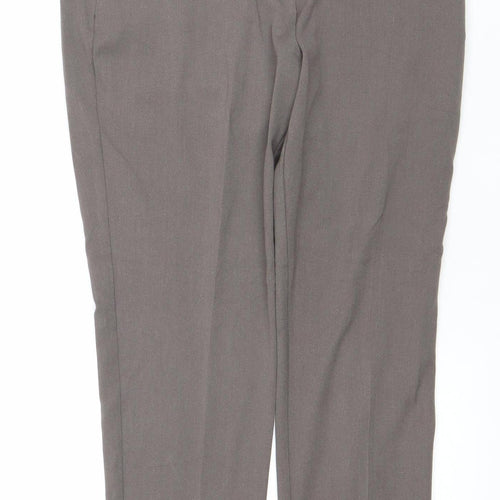 Marks and Spencer Women Brown Regular Fit Viscose Blend Trousers UK 12