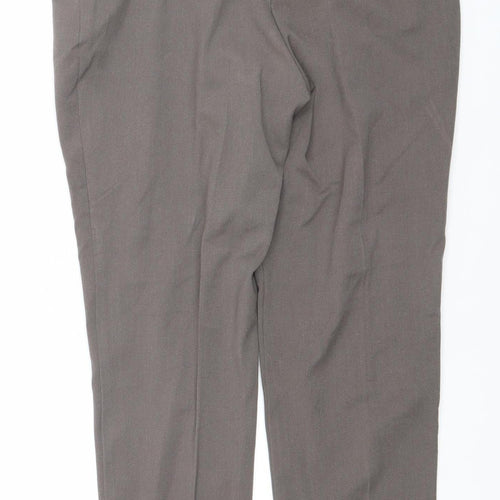 Marks and Spencer Women Brown Regular Fit Viscose Blend Trousers UK 12