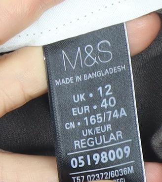 Marks and Spencer Women Brown Regular Fit Viscose Blend Trousers UK 12
