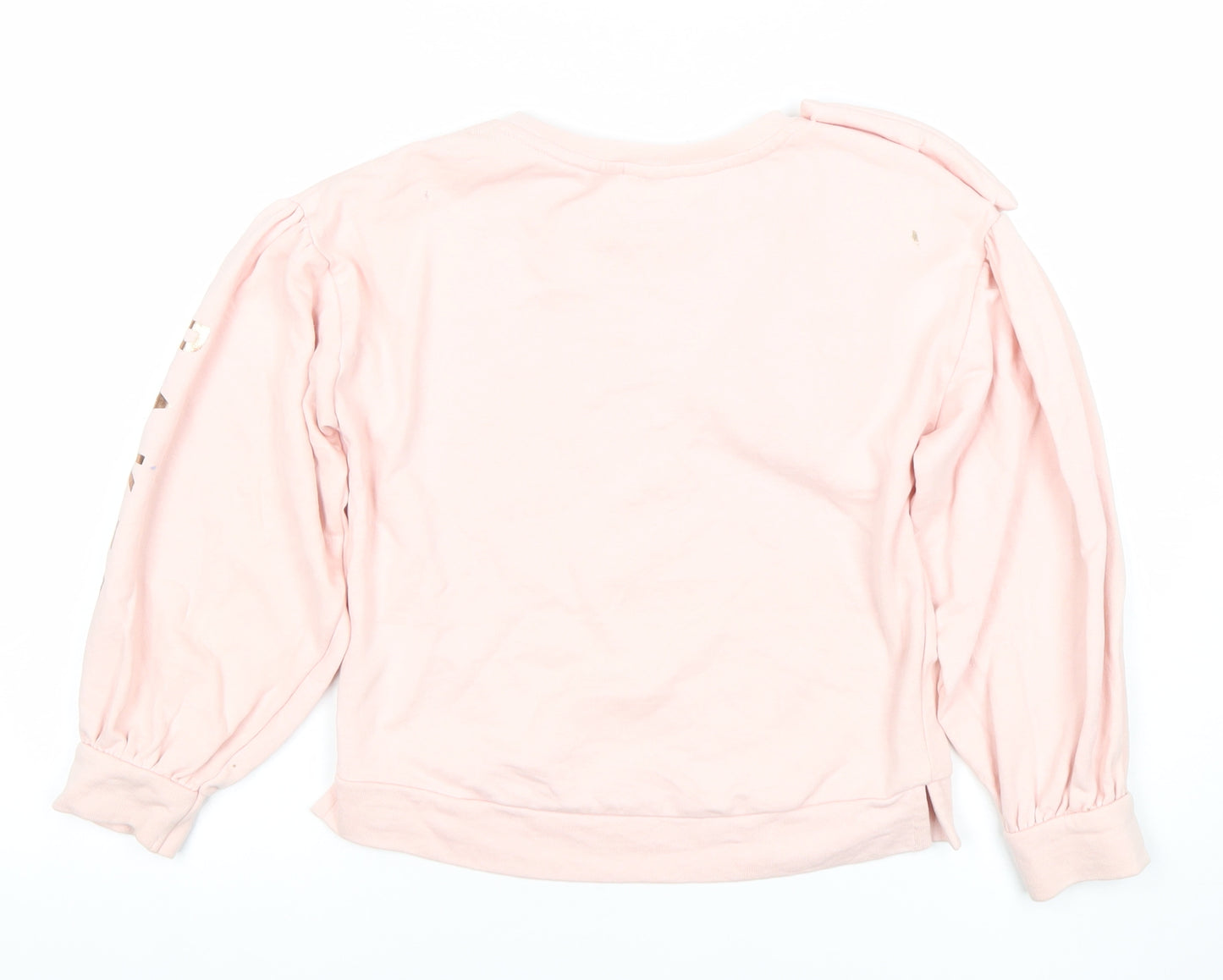 Ted Baker Girls Pink Bow Logo Sweatshirt 8 Years Pullover Cotton