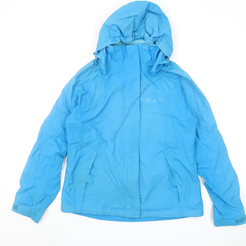 Mountain Warehouse Womens Blue 3-in-1 Waterproof Hooded Jacket UK 12