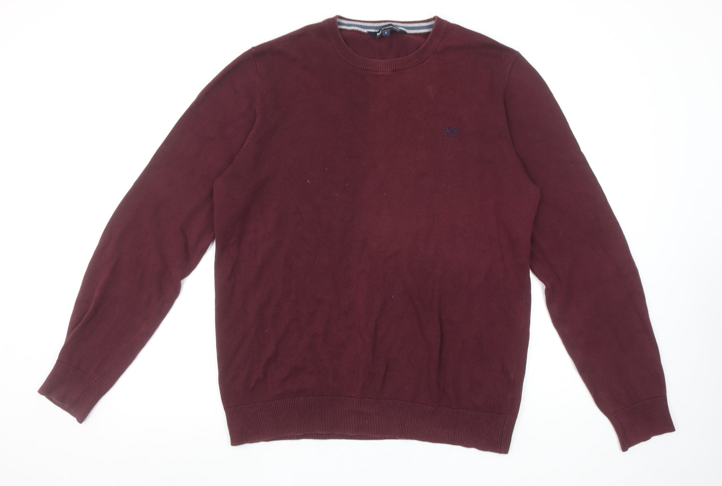 Crew Clothing Company Womens Red Cotton Crew Neck Jumper Size L