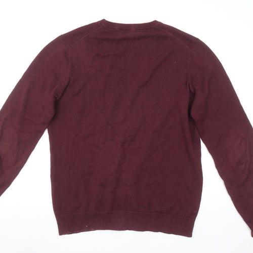 Crew Clothing Company Womens Red Cotton Crew Neck Jumper Size L