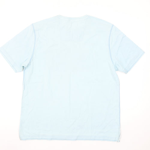 Boston Crew Men’s Blue Nautical Graphic Cotton T-Shirt Medium