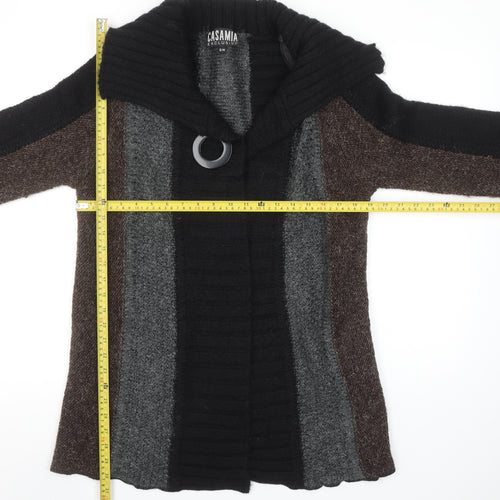 Casamia Exclusive Women's Black Brown Grey Chunky Knit Cardigan S