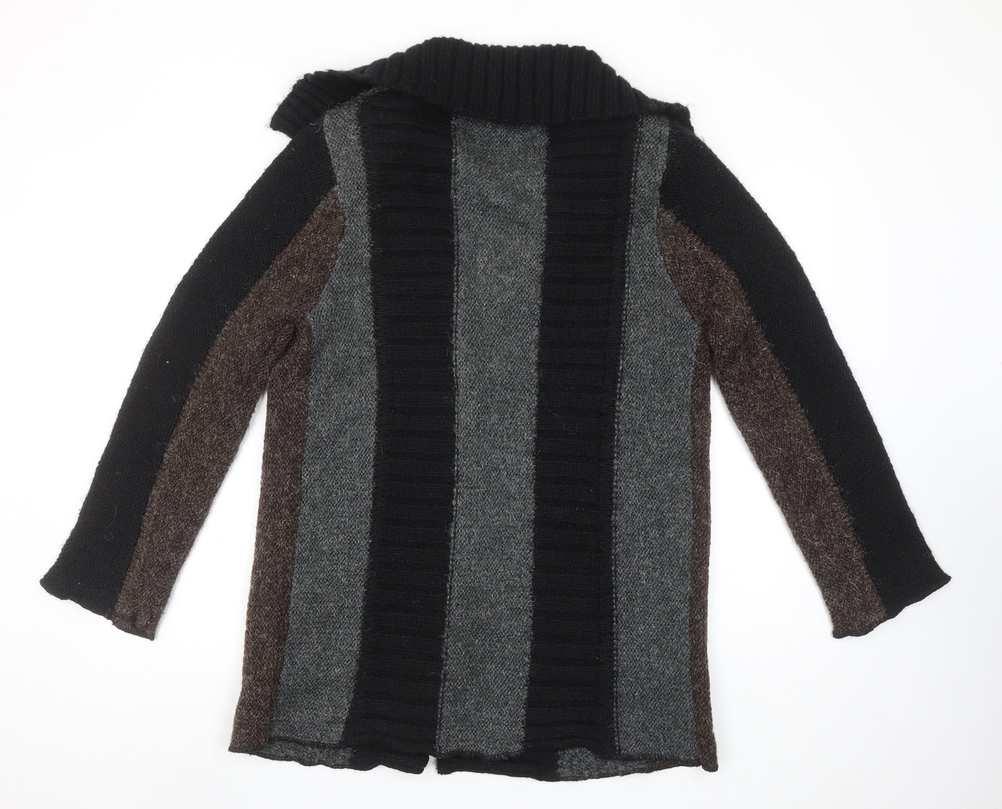 Casamia Exclusive Women's Black Brown Grey Chunky Knit Cardigan S