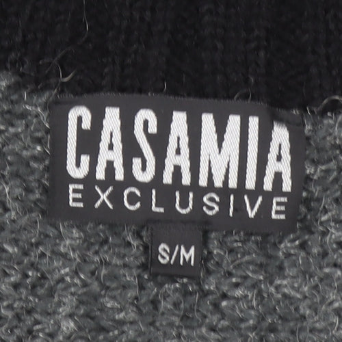 Casamia Exclusive Women's Black Brown Grey Chunky Knit Cardigan S