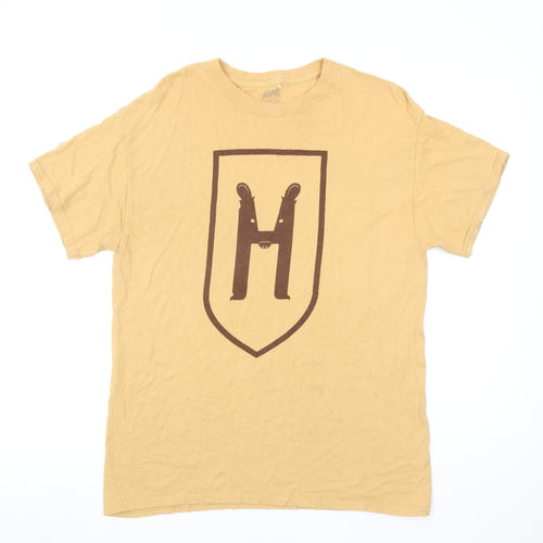 Harry Potter Men’s Beige Medium Graphic T-Shirt 100% Cotton