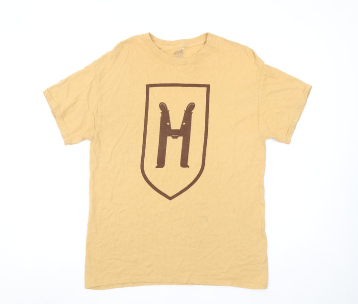 Harry Potter Men’s Beige Medium Graphic T-Shirt 100% Cotton