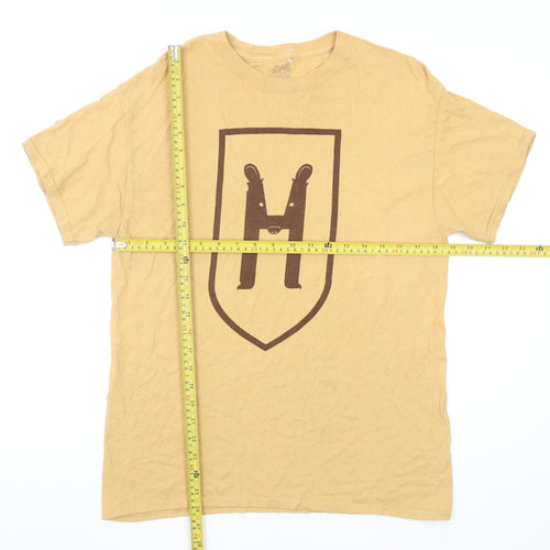 Harry Potter Men’s Beige Medium Graphic T-Shirt 100% Cotton