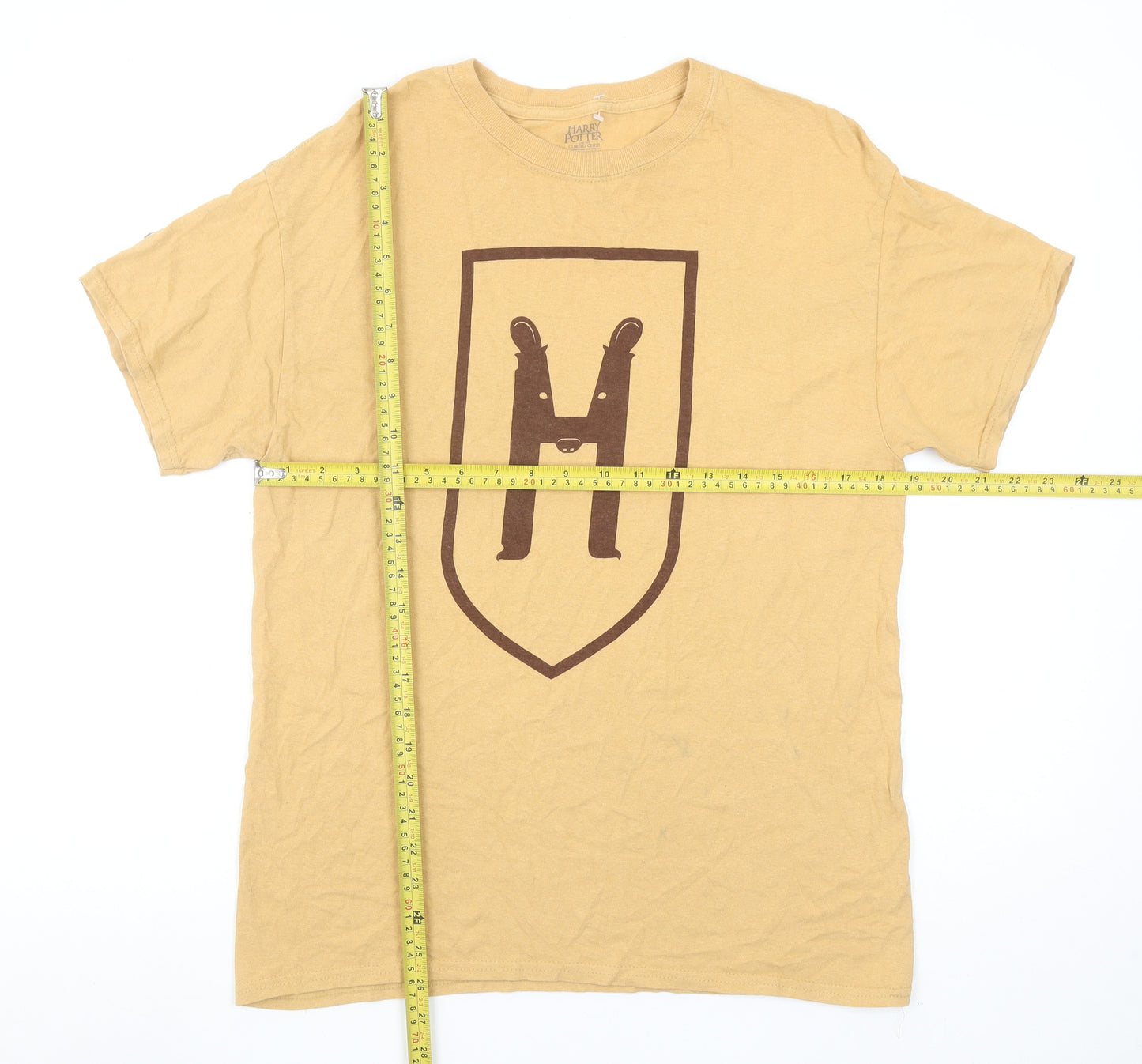 Harry Potter Men’s Beige Medium Graphic T-Shirt 100% Cotton