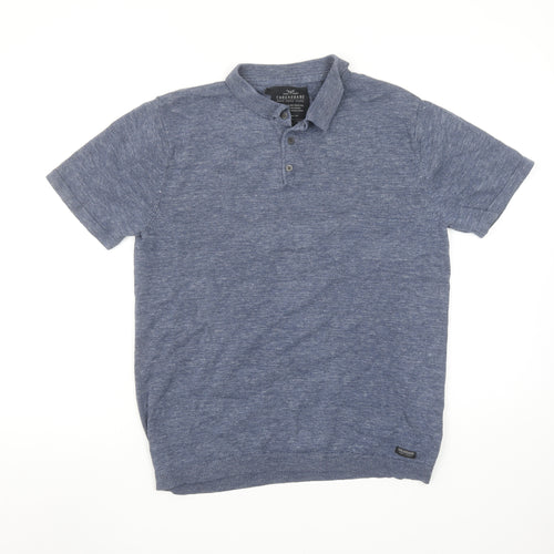 Threadbare Men's Blue Short Sleeve Polo Shirt Size M Regular Fit