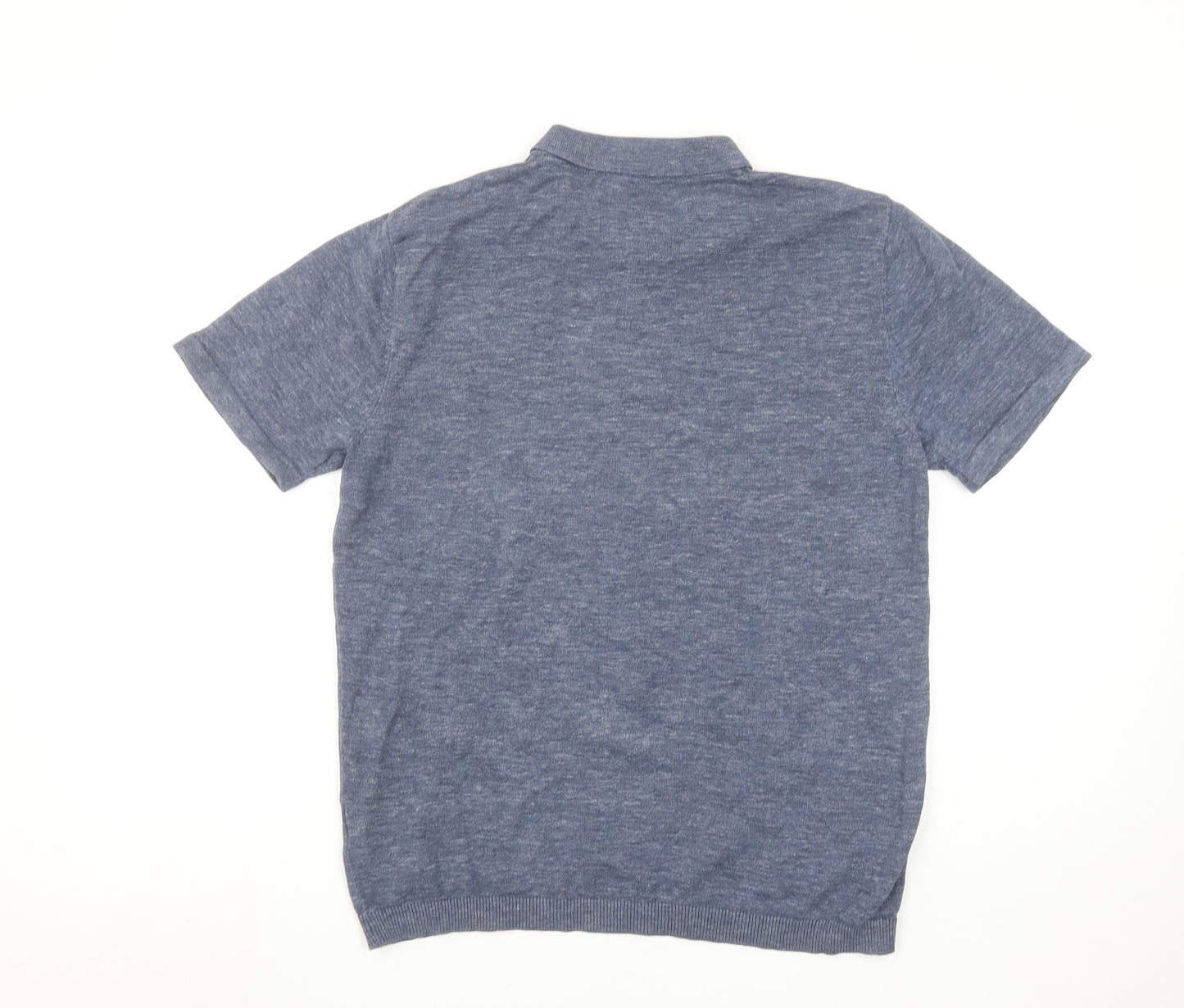 Threadbare Men's Blue Short Sleeve Polo Shirt Size M Regular Fit