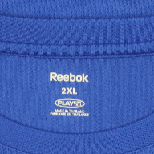 Reebok Men's Blue 2XL Athletic Performance Moisture Wicking T-Shirt