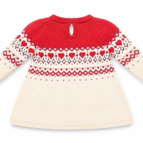 Baby GAP Red Beige Fair Isle Knit Jumper 0-3 Months Unisex Winter Pullover