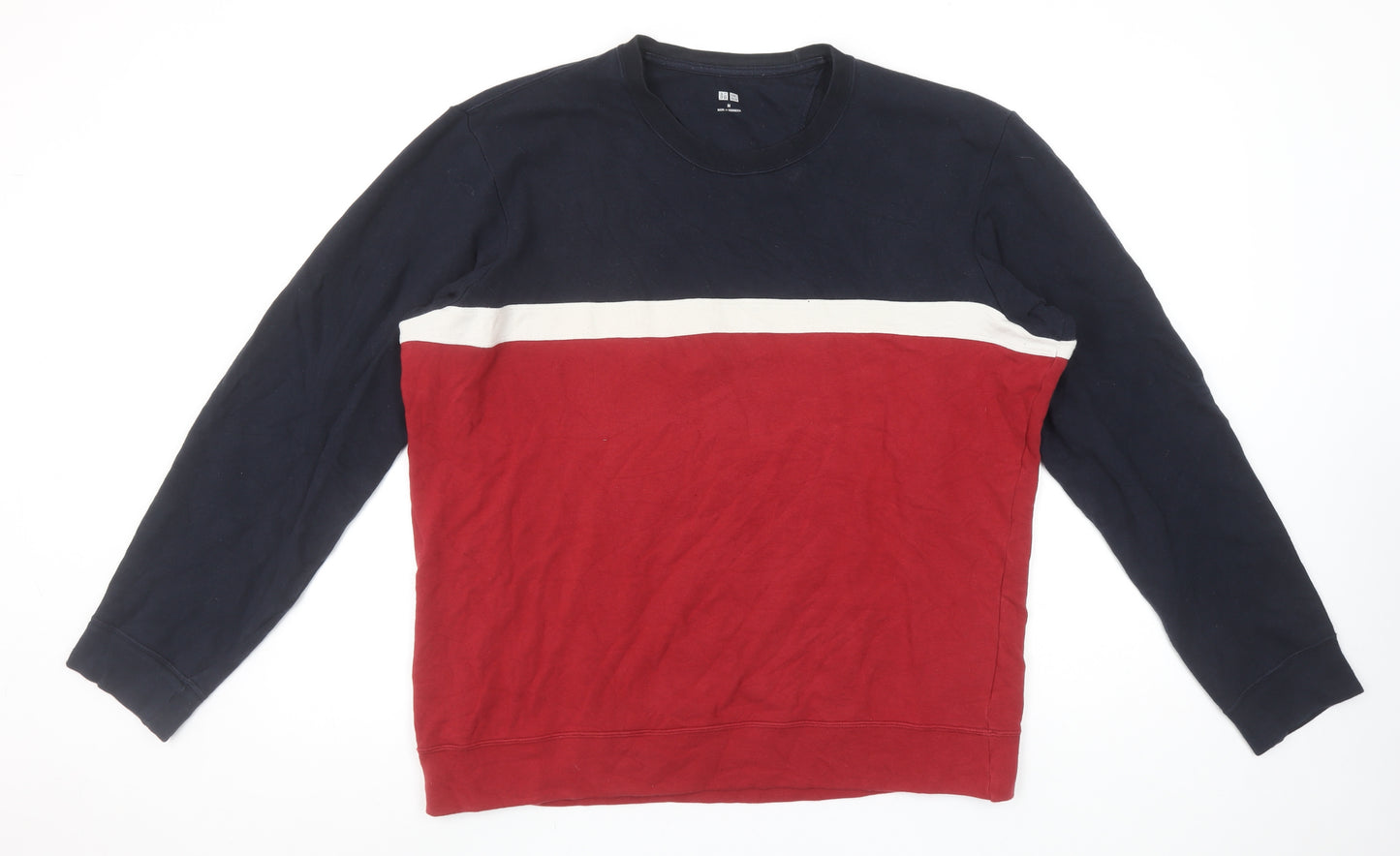 UNIQLO Men’s Multicoloured Medium Crew Neck Pullover Sweatshirt