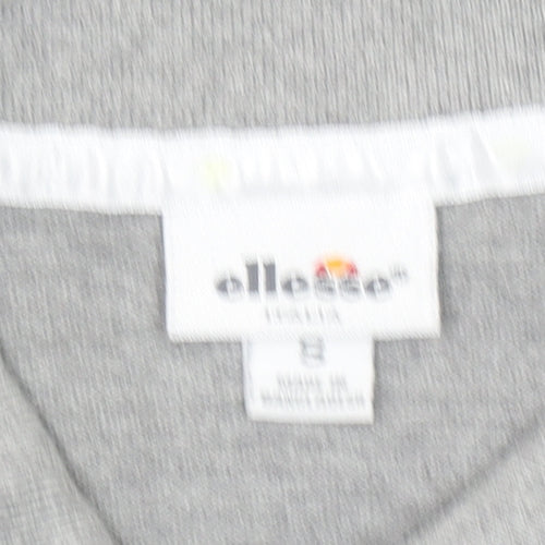 Ellesse Men's Grey Short Sleeve Cotton Polo Shirt Size S