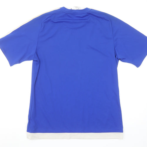 Adidas Men's Blue Climalite Short Sleeve Jersey T-Shirt M