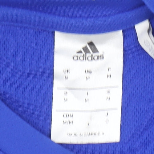 Adidas Men's Blue Climalite Short Sleeve Jersey T-Shirt M