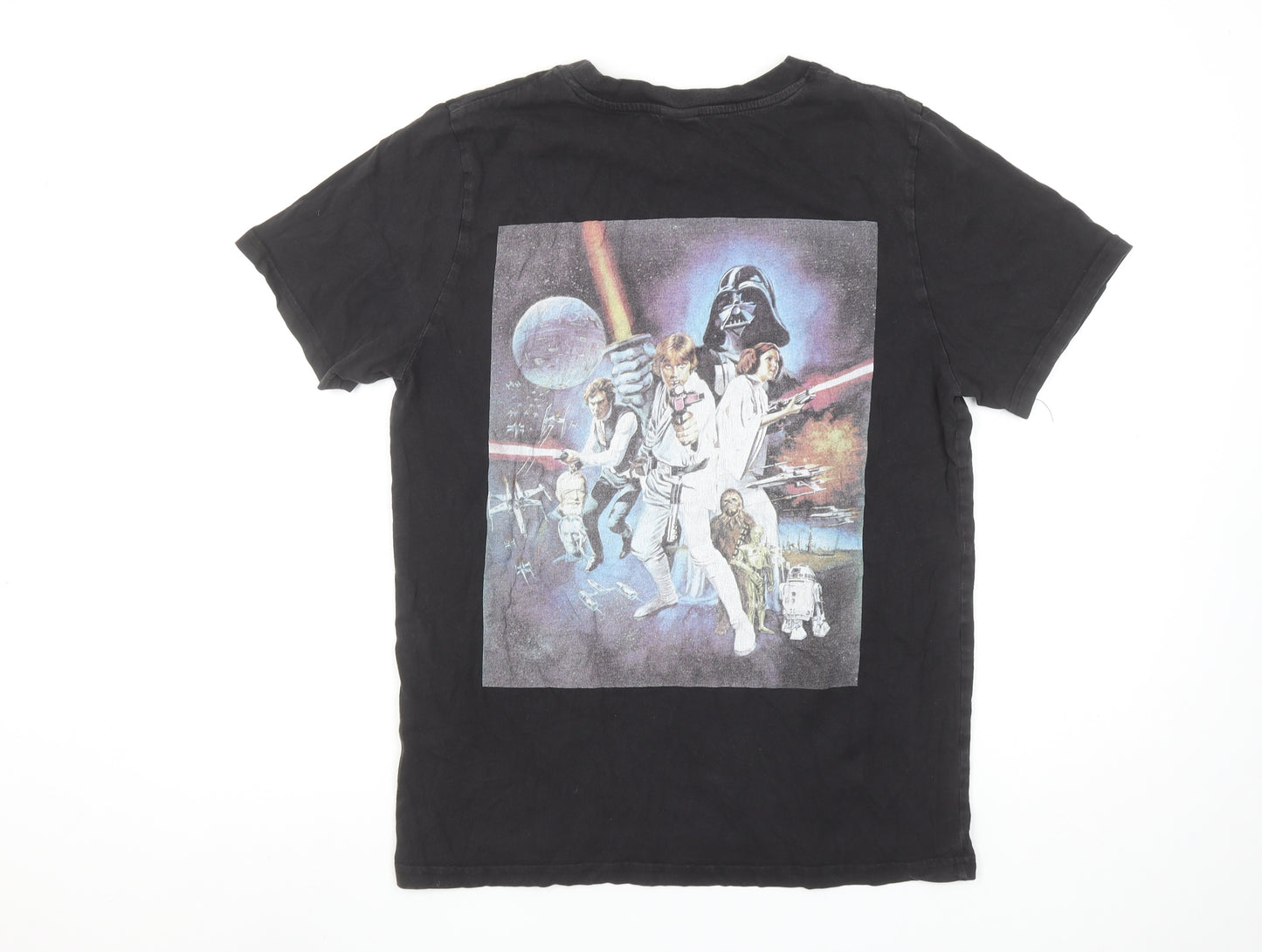 Star Wars Black Cotton Women's Medium Crew Neck Graphic T-Shirt