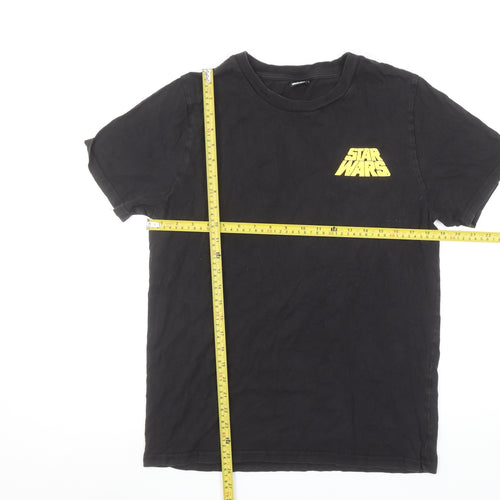 Star Wars Black Cotton Women's Medium Crew Neck Graphic T-Shirt