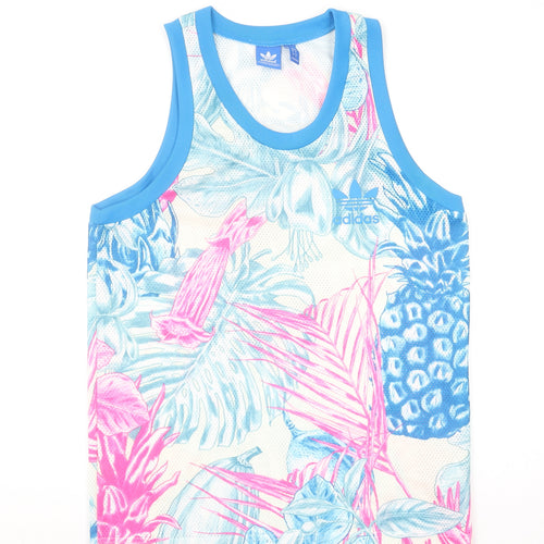 Adidas Men's Multicoloured Tropical Tank Top Size S Polyester Jersey