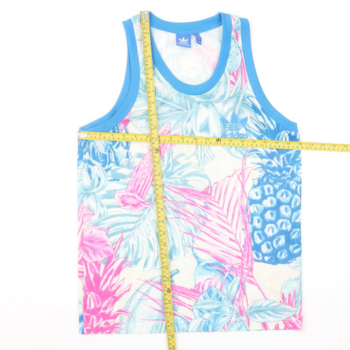 Adidas Men's Multicoloured Tropical Tank Top Size S Polyester Jersey