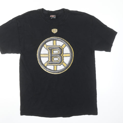 Old Time Hockey Men's Black Large Graphic Sports T-Shirt