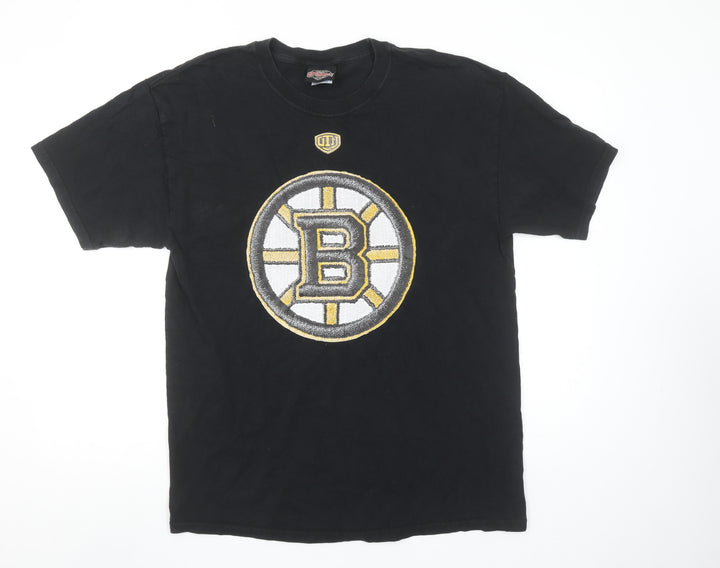 Old Time Hockey Men's Black Large Graphic Sports T-Shirt
