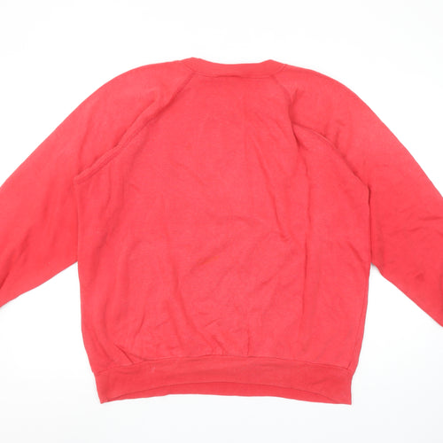Blues London Women's Red Minnie Mouse Pullover Sweatshirt XL Acrylic Cotton