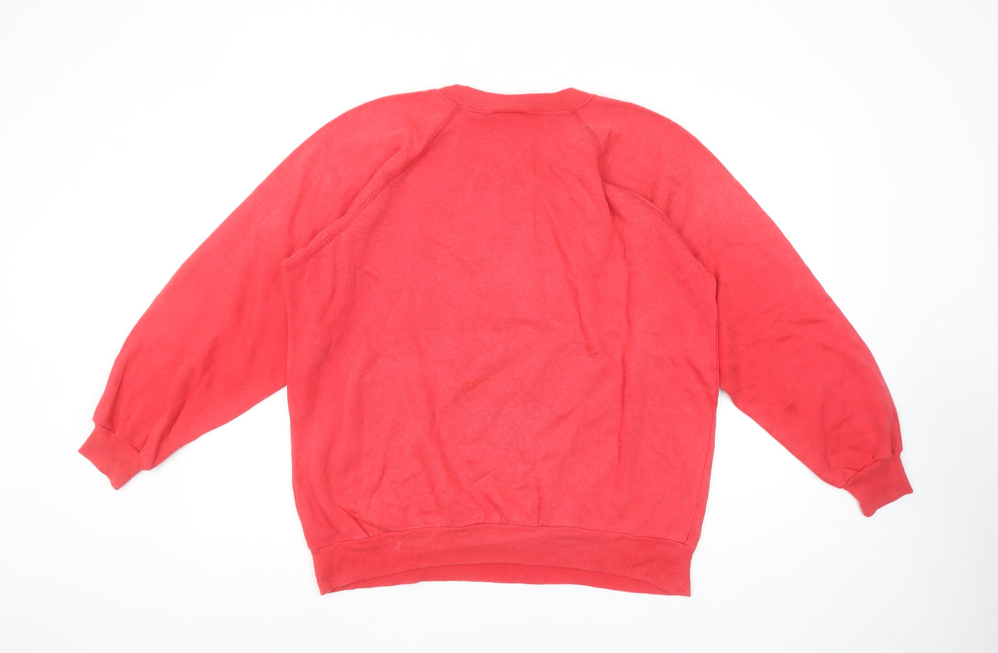 Blues London Women's Red Minnie Mouse Pullover Sweatshirt XL Acrylic Cotton
