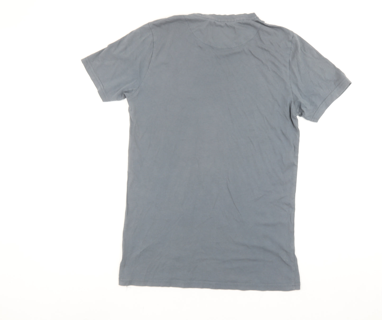 DFND Men's Grey Cotton Crew Neck Short Sleeve T-Shirt M