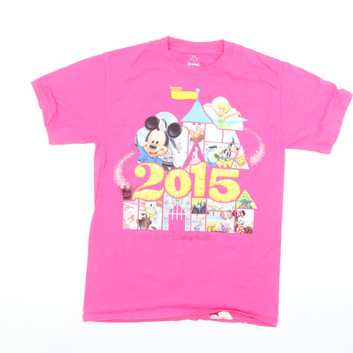 Disney Women’s Pink 2015 Mickey Mouse T-Shirt Size S