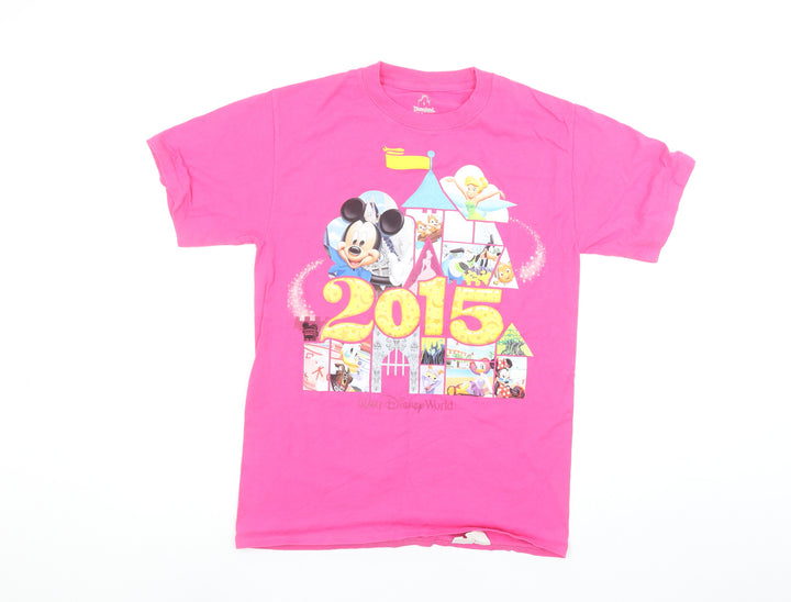Disney Women’s Pink 2015 Mickey Mouse T-Shirt Size S