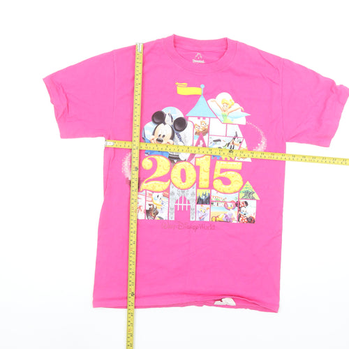 Disney Women’s Pink 2015 Mickey Mouse T-Shirt Size S