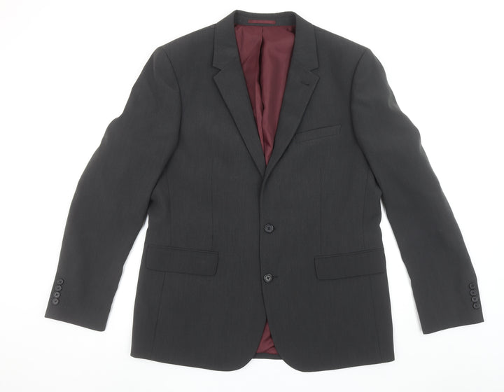 Fellini Traveler Men's Grey 44L Long Blazer Jacket