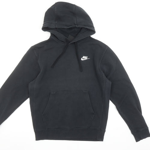 Nike Women's Black XS Pullover Hoodie Cotton Blend Kangaroo Pocket