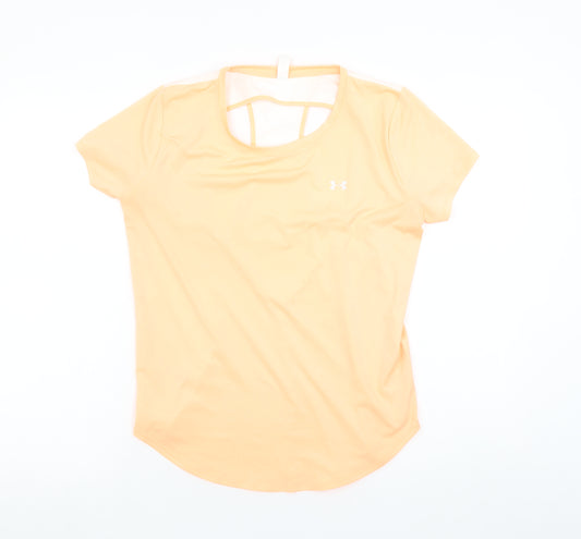 Under Armour Women's Yellow HeatGear Loose Fit T-Shirt Size S