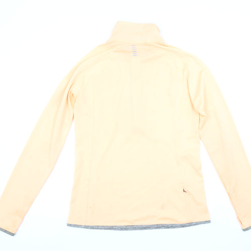 Under Armour Womens Beige Long Sleeve 1/4 Zip HeatGear Top Size S