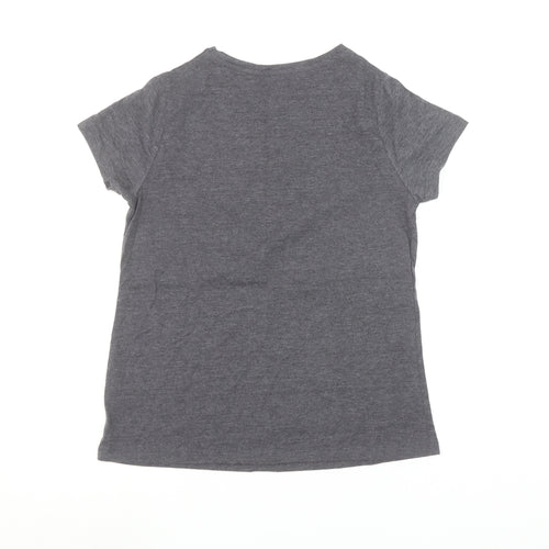 Disney Womens Grey Mickey Mouse Graphic T-Shirt Size 10