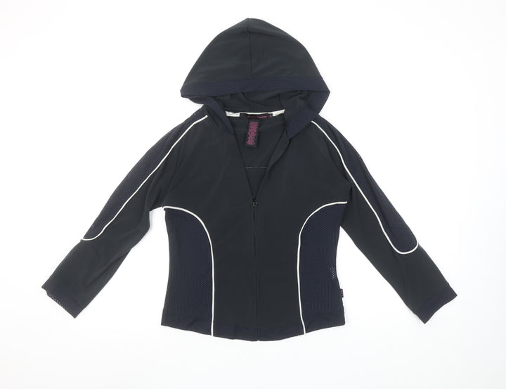 Calvin Klein Jeans Women's Black Full Zip Hoodie Size M Polyester Blend