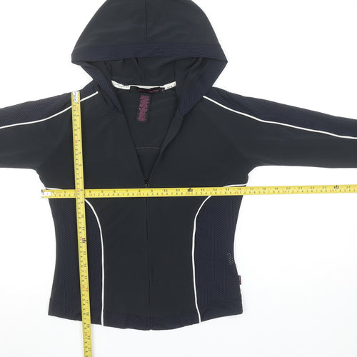 Calvin Klein Jeans Women's Black Full Zip Hoodie Size M Polyester Blend