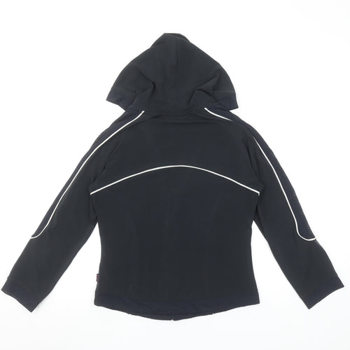 Calvin Klein Jeans Women's Black Full Zip Hoodie Size M Polyester Blend