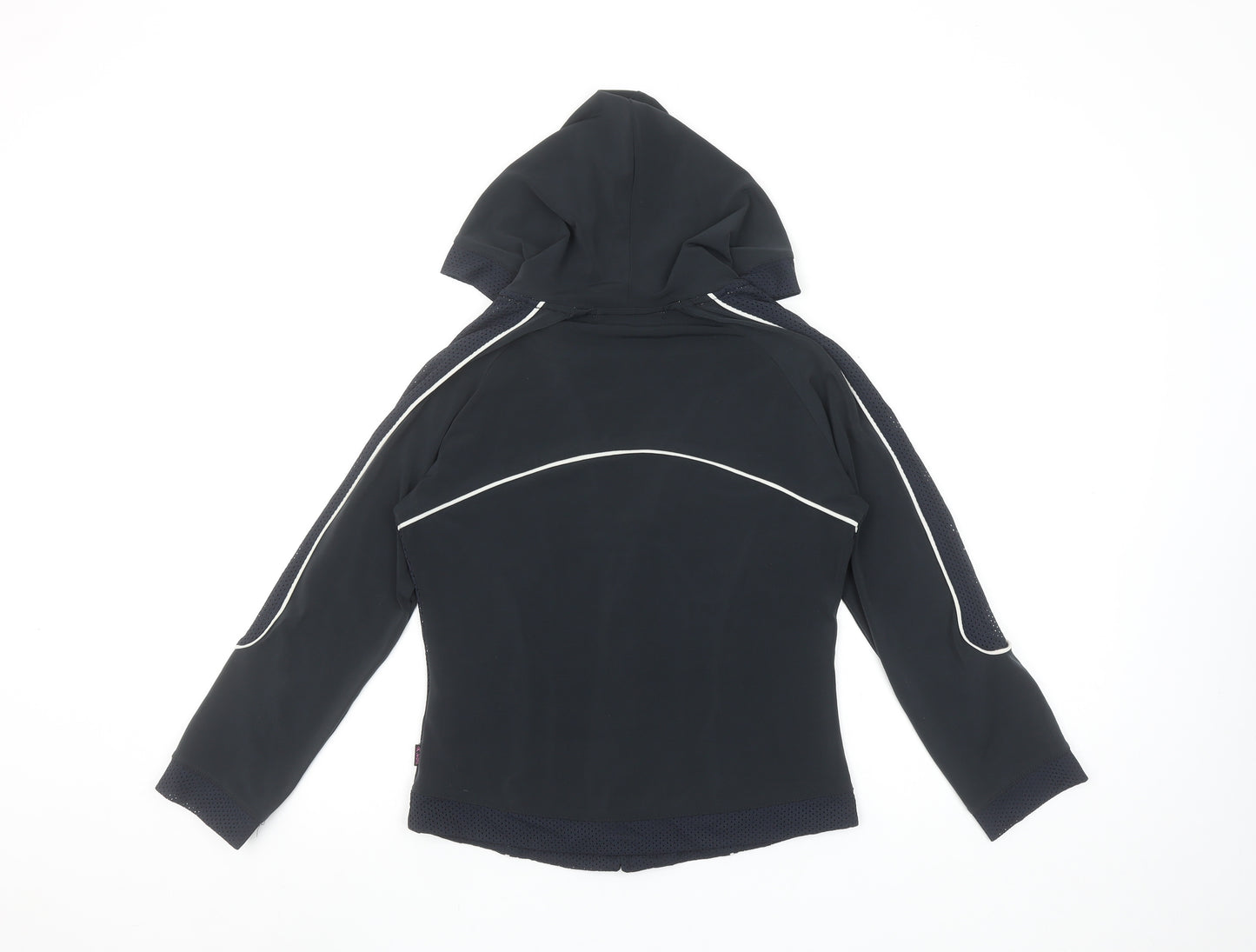 Calvin Klein Jeans Women's Black Full Zip Hoodie Size M Polyester Blend