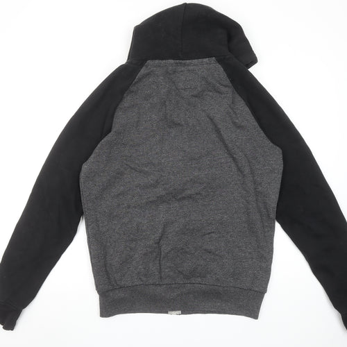Carbon Men's Grey Full Zip Hoodie Medium Hooded Sweatshirt