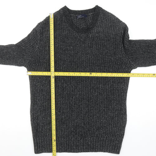 GAP Men's Grey Chunky Knit Crew Neck Pullover Jumper Size S