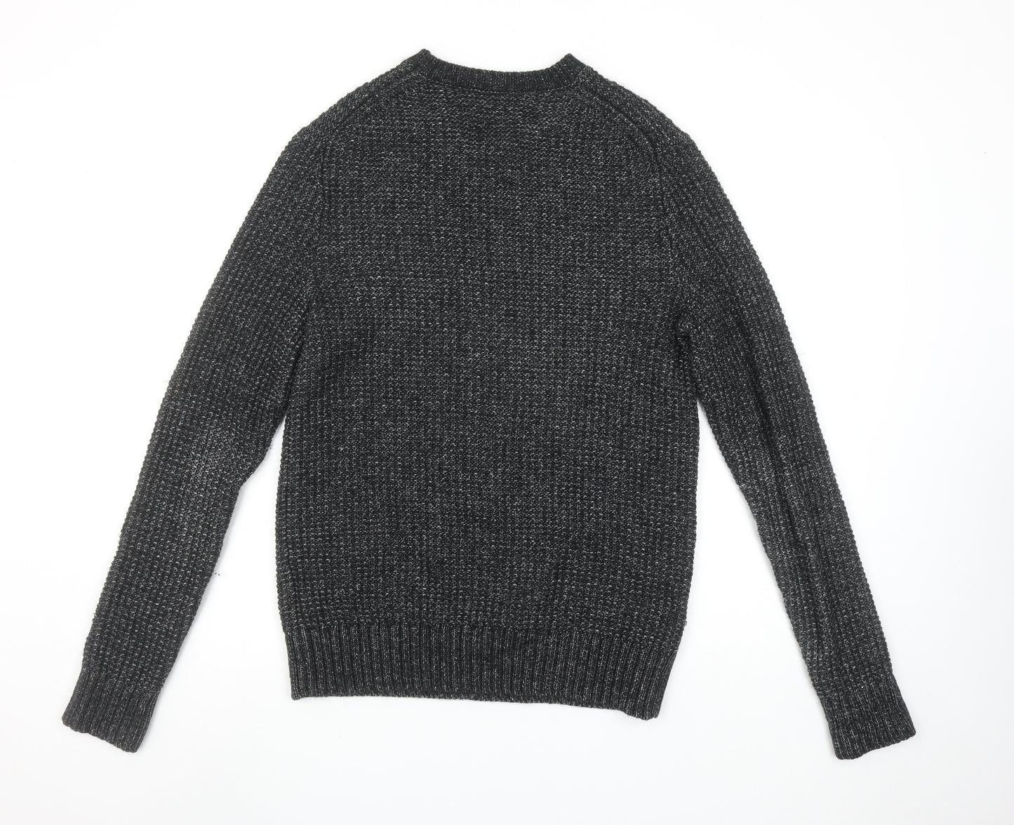 GAP Men's Grey Chunky Knit Crew Neck Pullover Jumper Size S